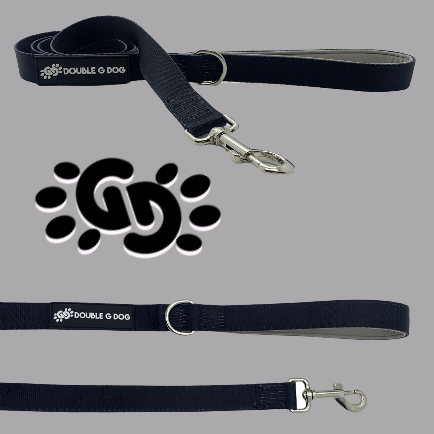 Classic Black - Double G Dog 5ft Leash - Double G Dog 